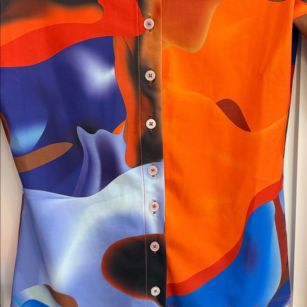 KAI Abstract Multi-Color Button-Down Shirt - Picture 3 of 9